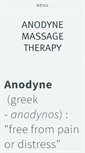 Mobile Screenshot of anodynemassage.com